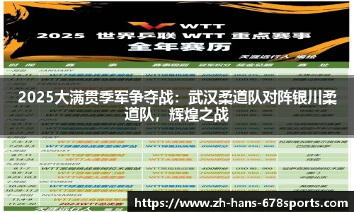 2025大满贯季军争夺战：武汉柔道队对阵银川柔道队，辉煌之战